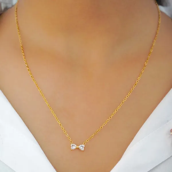 Gold_Stainless_Steel_Serene_Bow_Chain_Necklace_For_Women