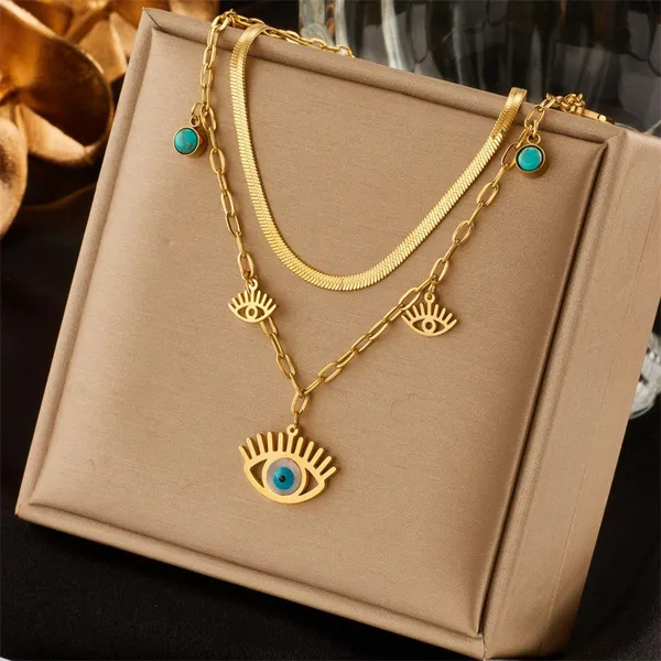 Gold_Stainless_Steel_Double_Layer_Evil_Eye_Overall_Charms_Bold_Necklace_For_Women