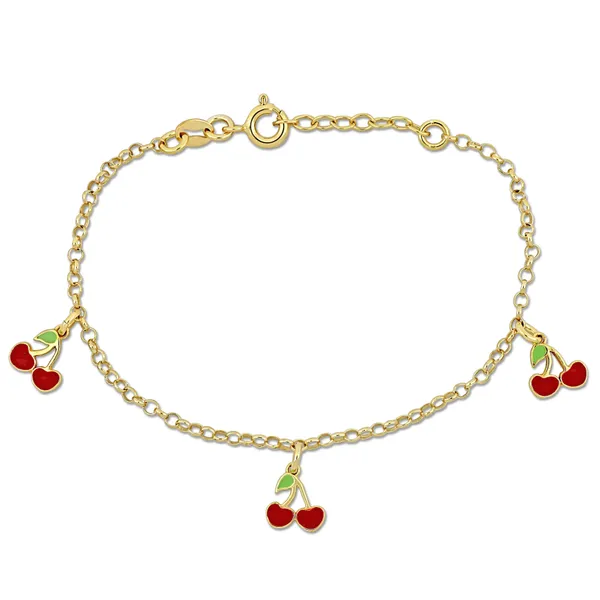 Gold_Stainless_Steel_Cherry_Charms_Bracelet_For_Women