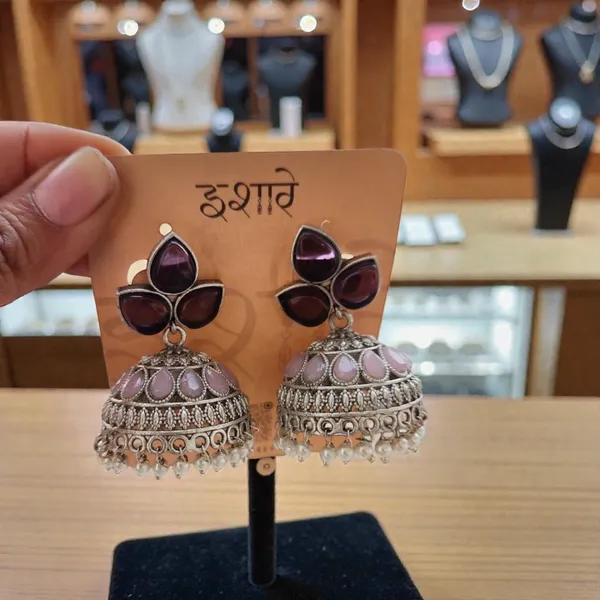 Wine_Beaten_Brass_Gulbagh_Jhumki_Earring_For_Women