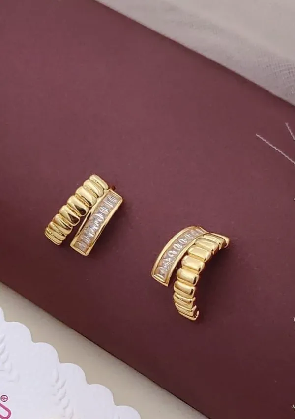 Gold_Stainless_Steel_Crystal_Tint_Semi-Hoop_Earring_For_Women