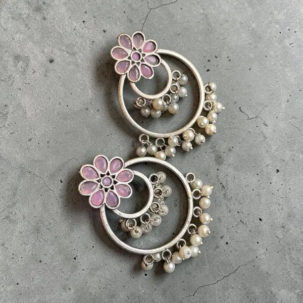 Pink_Premium_Brass_Noor_Chandbali_Studs_Earring_For_Women