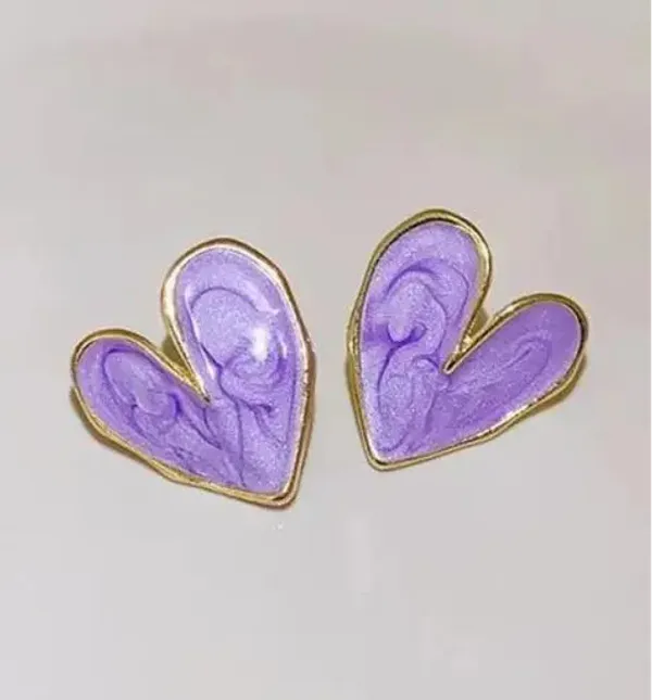 Purple_Specialized_Alloys_Sweat_Heart_Earring_For_Women