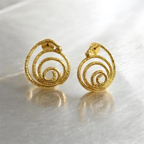 Gold_Beaded_Brass_Spiral_Studs_Earring_For_Women