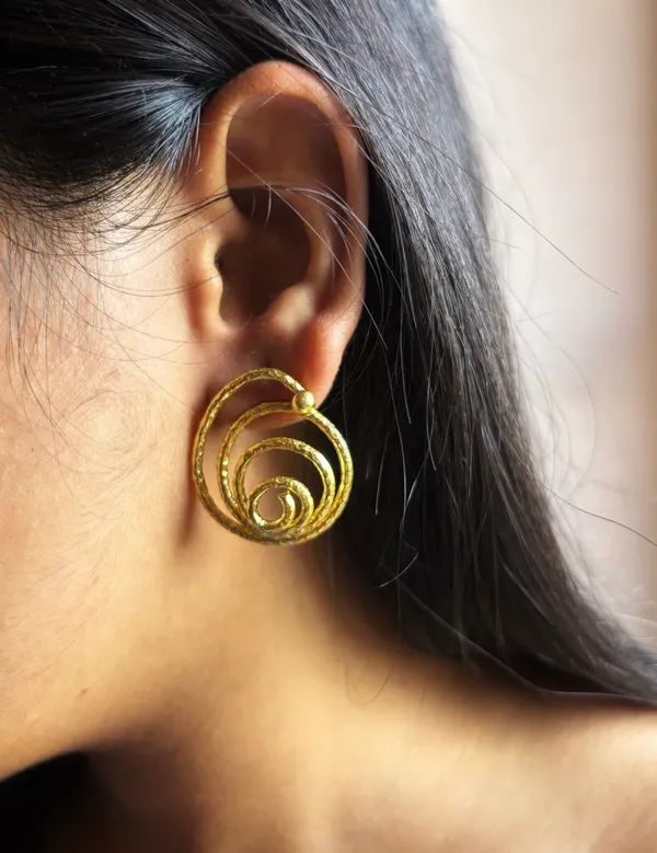 Gold_Beaded_Brass_Spiral_Studs_Earring_For_Women