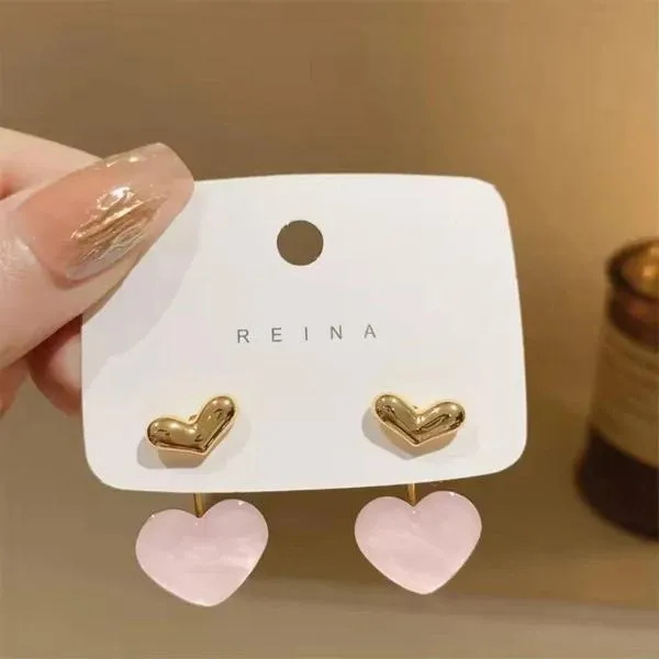 Pink_Specialized_Alloys_Blush_Duo_Hearts_Earring_For_Women