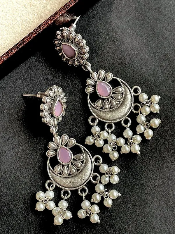 Pink_Premium_Brass_Mehfil_Dangler_Earring_For_Women