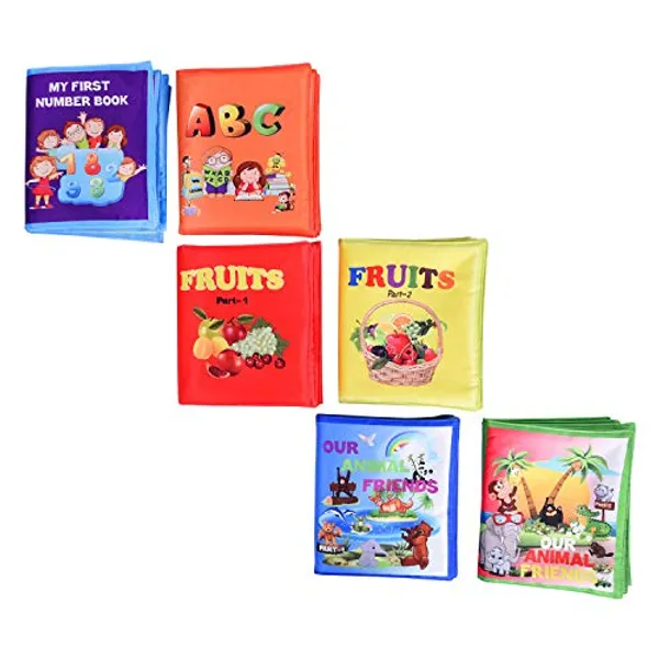 Multicolor_Head_Start_Series_Abc_Alphabets_And_Numbers_And_Our_Animal_Friends_(Part_1_&_2_)_And_Fruits_(_Part_1_&_2_)_Fabric_Soft_Books_(Set_Of_6)