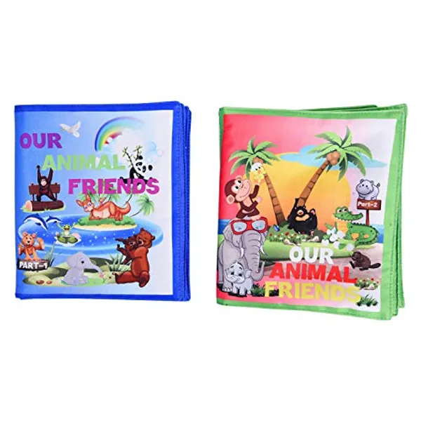 Blue_And_Green_Head_Start_Series_Our_Animal_Friends_Part_And_Our_Animal_Friends_Part_Ii_Fabric_Books_(Pack_Of_2)
