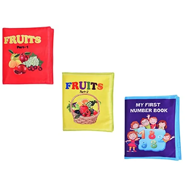 Multicolor_Head_Start_Series_My_First_Number_Fabric_Book_And_Fruits_Part_I_And_Part_2_Fabric_Books_(Pack_Of_3)