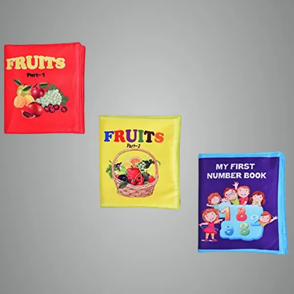Multicolor_Head_Start_Series_My_First_Number_Fabric_Book_And_Fruits_Part_I_And_Part_2_Fabric_Books_(Pack_Of_3)