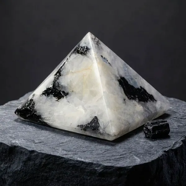 White_&_Black_Rainbow_Moonstone_Pyramid