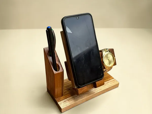 Wooden_Premium_Mobile_Stand,_Waist-watch_Rest_and_Pen_Stand