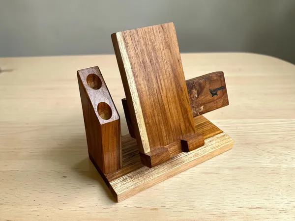 Wooden_Premium_Mobile_Stand,_Waist-watch_Rest_and_Pen_Stand