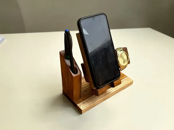 Wooden_Premium_Mobile_Stand,_Waist-watch_Rest_and_Pen_Stand
