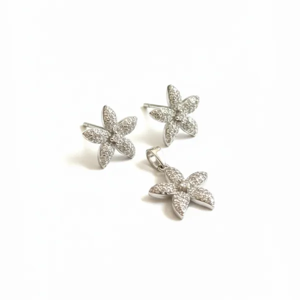 Twinkle_Silver_Pendent_And_Earrings__|_Made_By_Pure_925_Silver