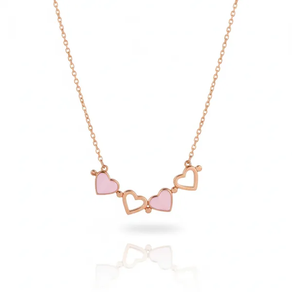 Magnetic_Rosegold_Clover_Necklace__|_Made_By_Pure_925_Silver