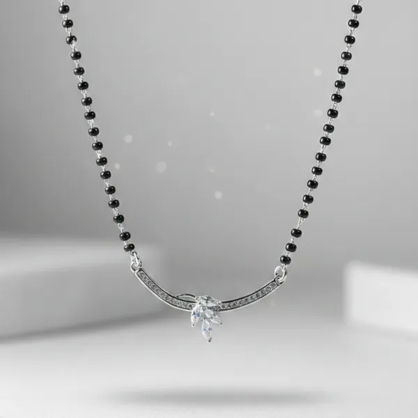 Silver_Tulsi_Alluring_Mangalsutra__|_Made_By_Pure_925_Silver