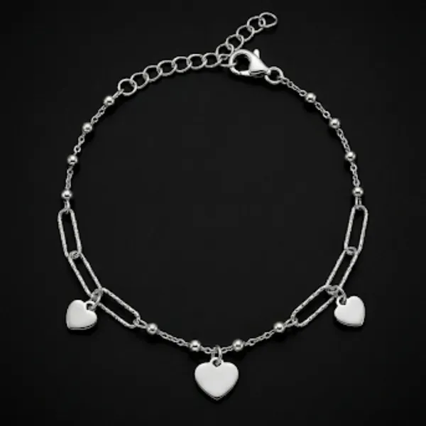 Heart_Charm_Minimal_Silver_Bracelet__|_Made_By_Pure_925_Silver