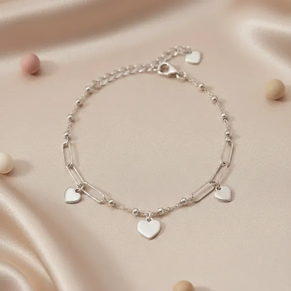 Heart_Charm_Minimal_Silver_Bracelet__|_Made_By_Pure_925_Silver