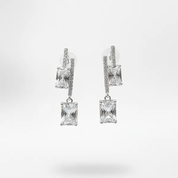 Baguette_Cut_Dangle_Earrings__|_Made_By_Pure_925_Silver