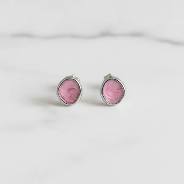 Pink_Swirl_Silver_Earrings__|_Made_By_Pure_925_Silver