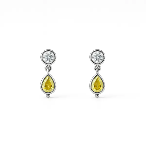 Luna_Silver_Earrings_Yellow__|_Made_By_Pure_925_Silver