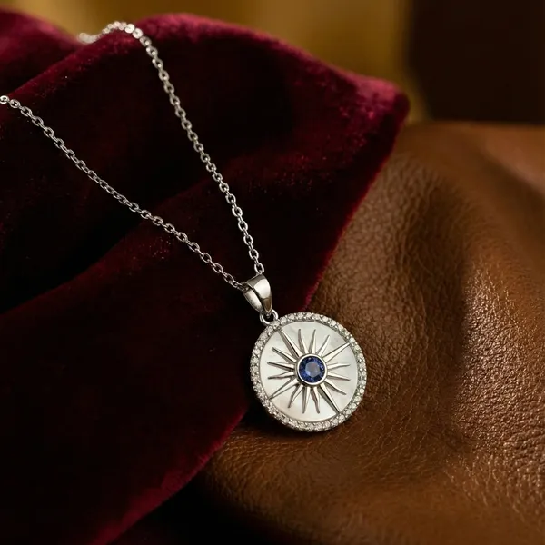 Sunburst_Silver_Pendant__|_Made_By_Pure_925_Silver