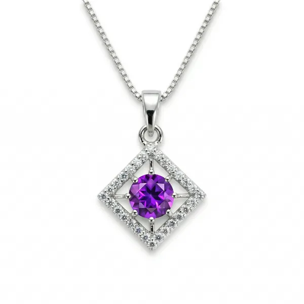 The_Serenity_Square_Amythest_Pendant__|_Made_By_Pure_925_Silver