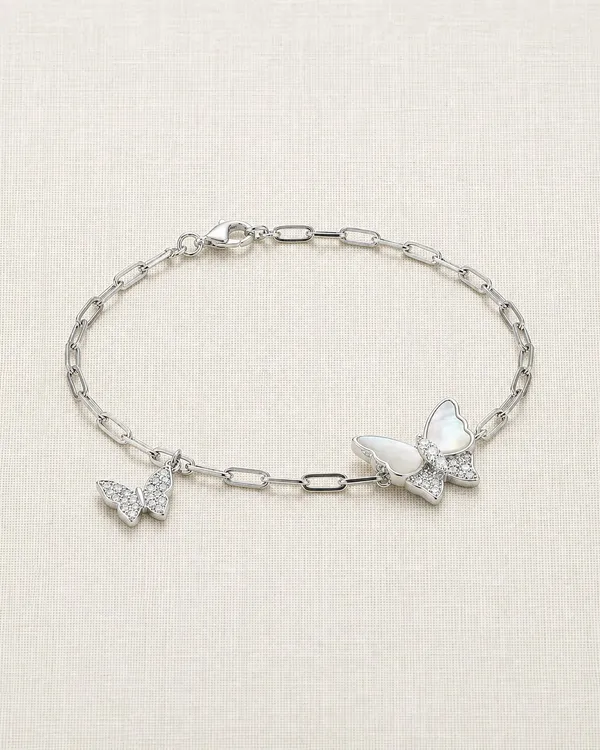 Butterfly_Link_Silver_Bracelet