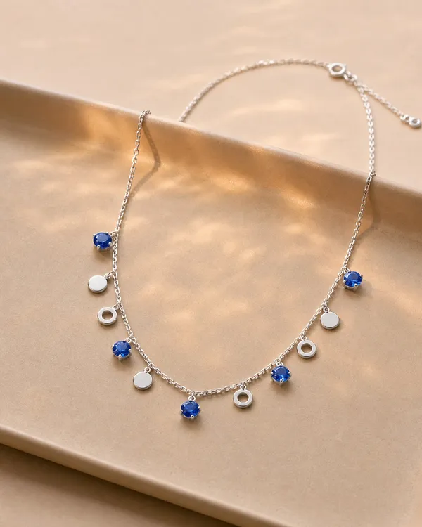 Sapphire_Ripple_Silver_Necklace