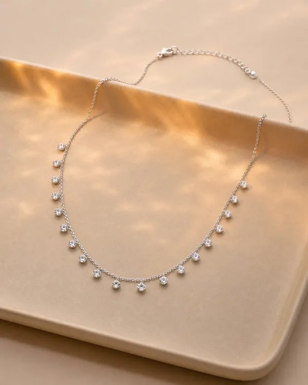 Rhinestone_Charm_Silver_Necklace