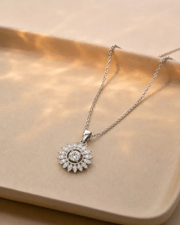 Sunflower_Silver_Pendant