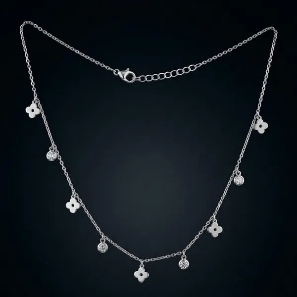 Clover_&_Crystal_Silver_Necklace_|_Made_By_Pure_925_Silver