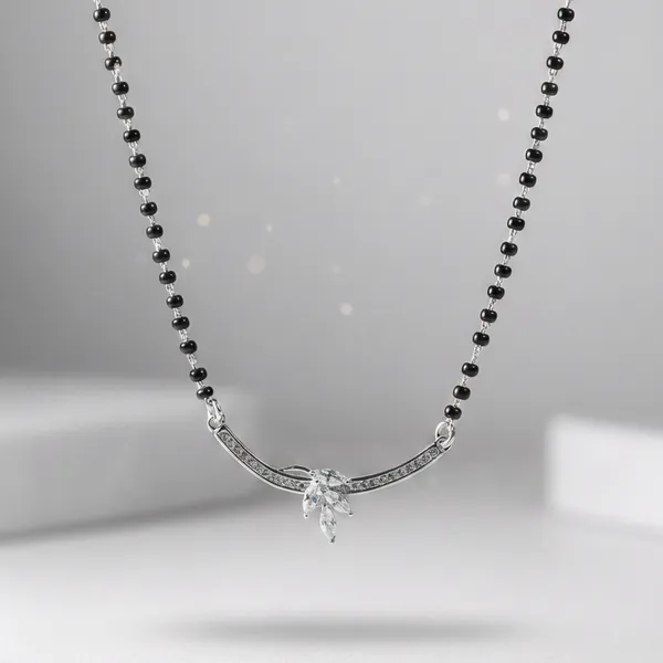 Silver_Tulsi_Alluring_Mangalsutra__|_Made_By_Pure_925_Silver