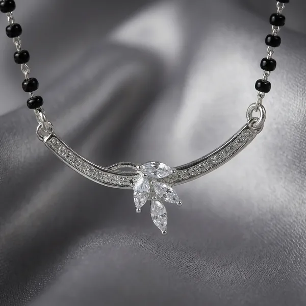 Silver_Tulsi_Alluring_Mangalsutra__|_Made_By_Pure_925_Silver