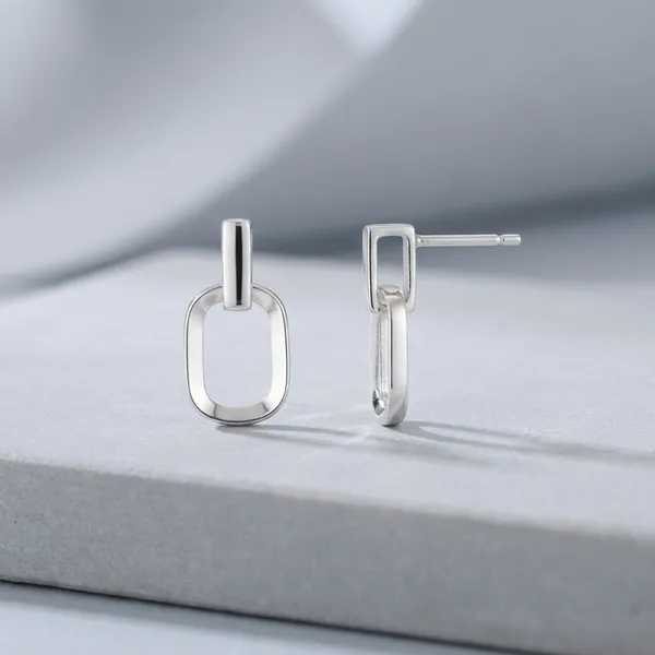 Oval_Link_Minimal_Silver_Earrings__|_Made_By_Pure_925_Silver
