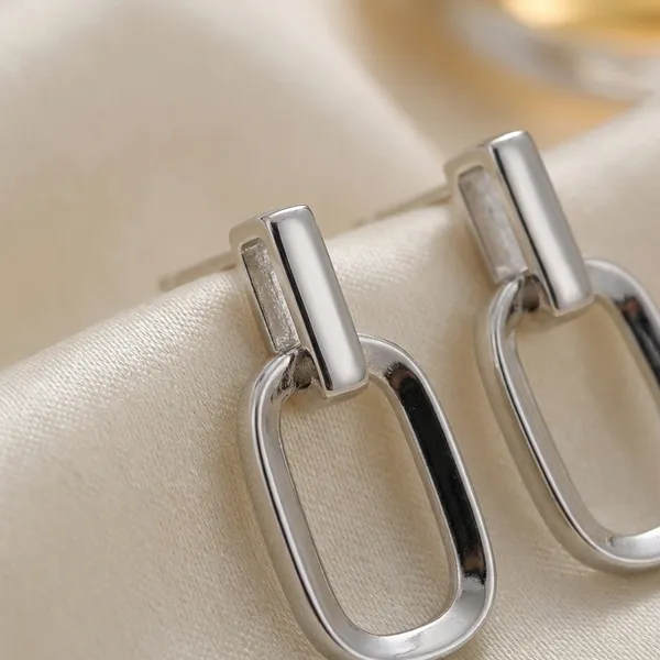 Oval_Link_Minimal_Silver_Earrings__|_Made_By_Pure_925_Silver