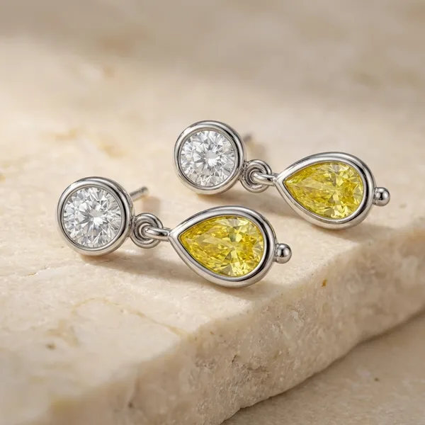 Luna_Silver_Earrings_Yellow__|_Made_By_Pure_925_Silver