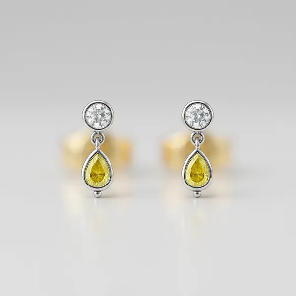 Luna_Silver_Earrings_Yellow__|_Made_By_Pure_925_Silver