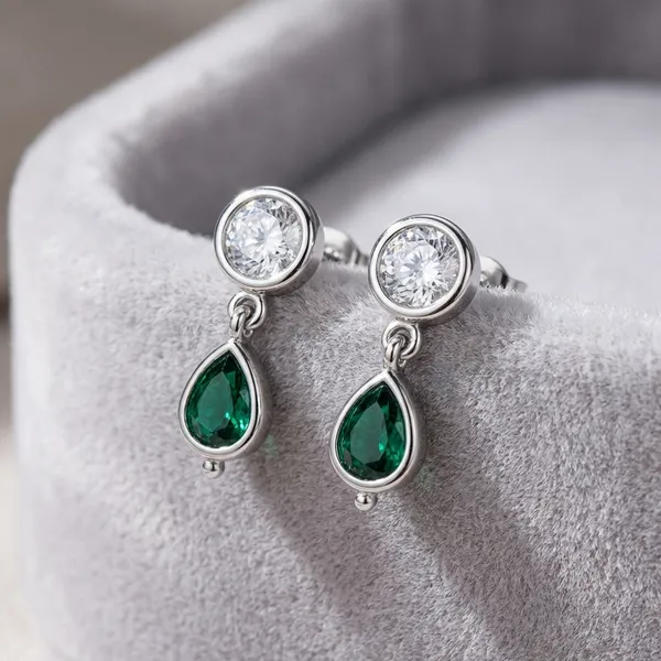 Luna_Silver_Earrings_Green__|_Made_By_Pure_925_Silver