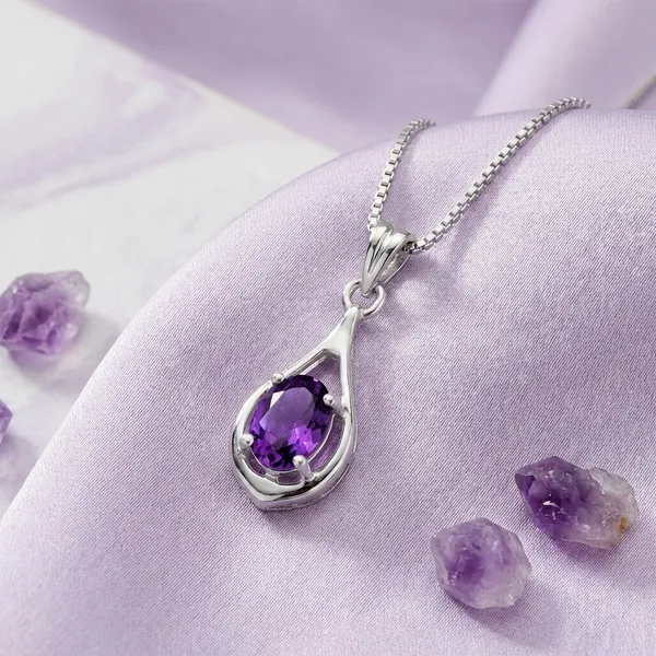 The_Dew_Amythest_Pendant__|_Made_By_Pure_925_Silver