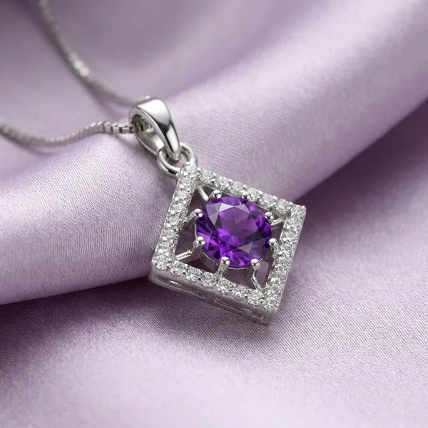 The_Serenity_Square_Amythest_Pendant__|_Made_By_Pure_925_Silver