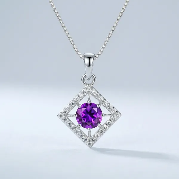 The_Serenity_Square_Amythest_Pendant__|_Made_By_Pure_925_Silver