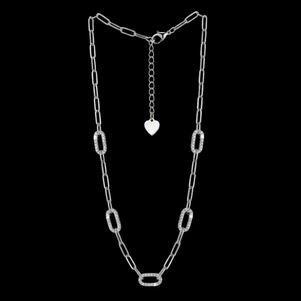 Pave_Link_Silver_Necklace_|_Made_By_Pure_925_Silver