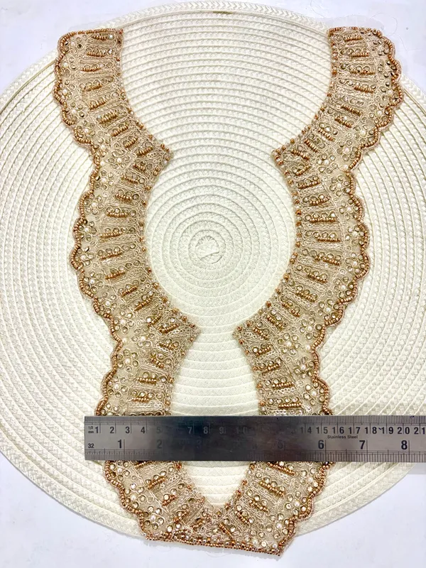 Golden_Neck_Patch_Embroidered_Lace_Set_for_Suit,_Dress_&_Blouse_|_Sequins_|_Ready_to_Stitch_Fabric_Applique_Border_for_Women's_Ethnic_Wear_Craft_&_Sewing