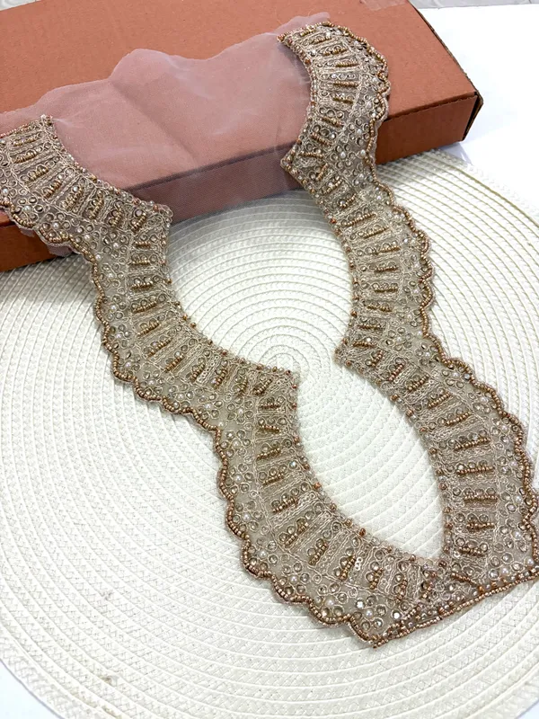 Golden_Neck_Patch_Embroidered_Lace_Set_for_Suit,_Dress_&_Blouse_|_Sequins_|_Ready_to_Stitch_Fabric_Applique_Border_for_Women's_Ethnic_Wear_Craft_&_Sewing
