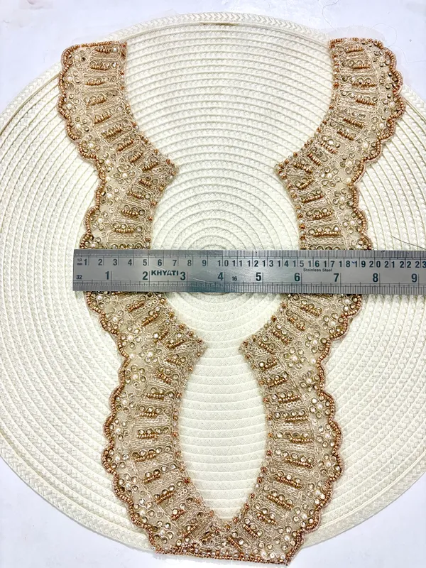 Golden_Neck_Patch_Embroidered_Lace_Set_for_Suit,_Dress_&_Blouse_|_Sequins_|_Ready_to_Stitch_Fabric_Applique_Border_for_Women's_Ethnic_Wear_Craft_&_Sewing