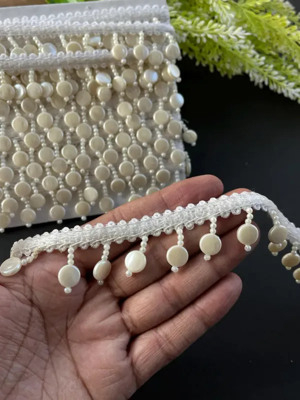 Hanging_lace_Half_White_Ivory_Beads_with_Drop_Tear_Design_Pearl_Multi_Purpose_latkan_Ribbon_use_Blouse_Dresses_Western_Crafting_Diy_ivory_Colour__9_Meter