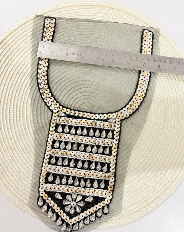 Premdas_Lace_Sew_able_Soft_Fabric_Patch_Neckline_Collar_For_sewed_on_women's_dresses_gowns_salwar_kameez_salwar_suits_Kurtis_tops_&_tunics_blouses_Afghan_dresses_Western_Neck